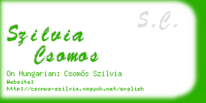 szilvia csomos business card